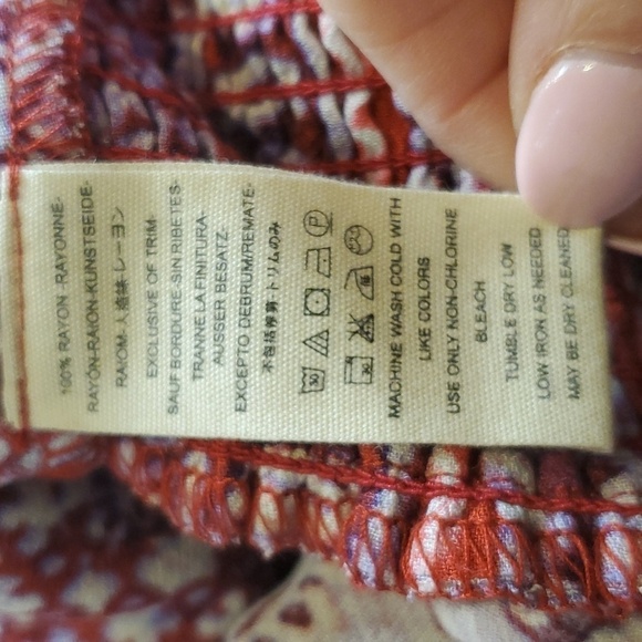 Free People Rayon BOHO crop top size XS - Picture 9 of 10